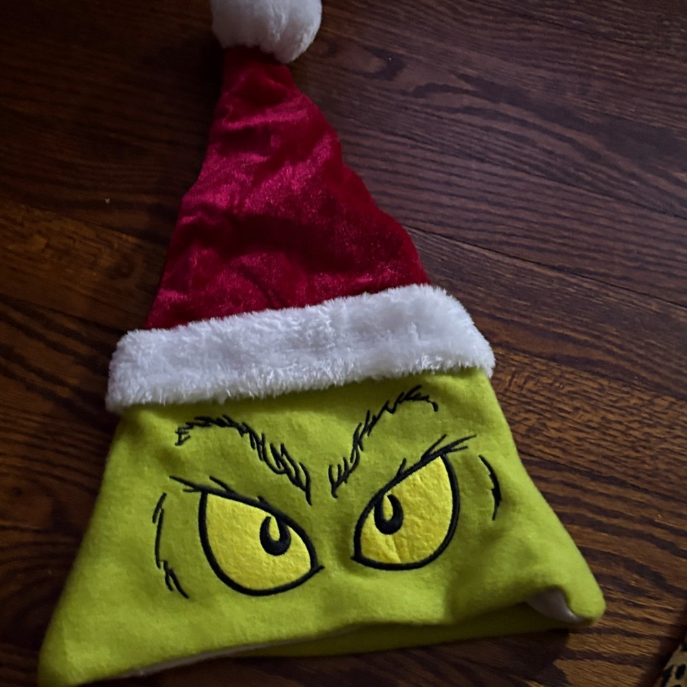 Kids Grinch Santa Hat - Red and Green